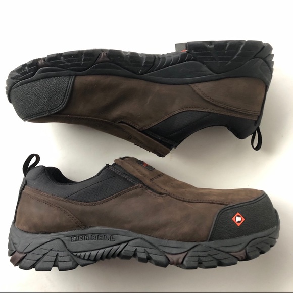 men's moab rover moc comp toe work shoe wide width